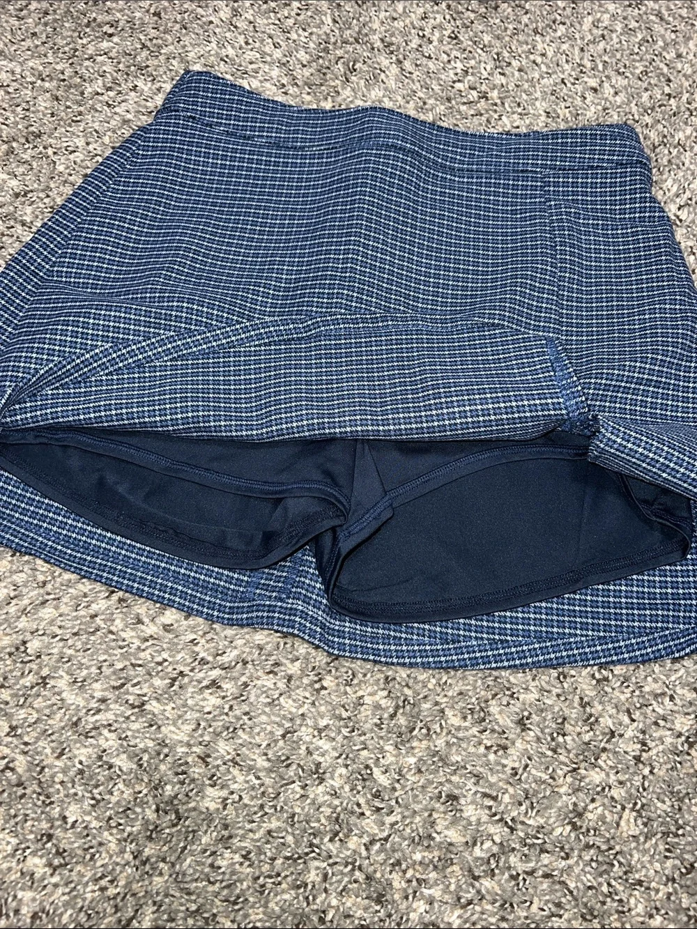 Women’s Blue Check Performance Skirt